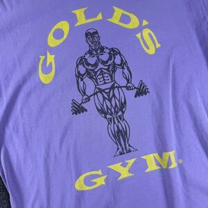 Gold's Gym ComfortWash Graphic T-Shirt M Purple Athletic Gym Bodybuilding